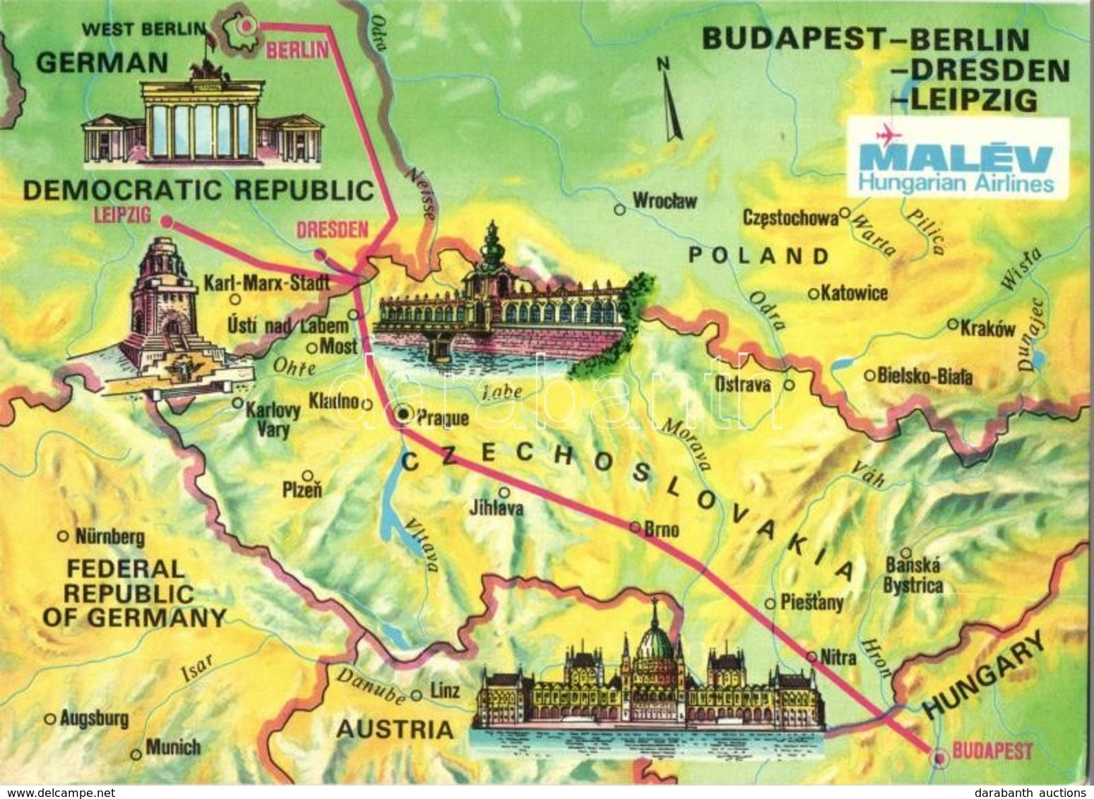 ** * 21 Db MODERN Magyar Térképek A MALÉV-t?l / 21 Modern Hungarian Maps Of Malév Hungarian Airlines - Unclassified
