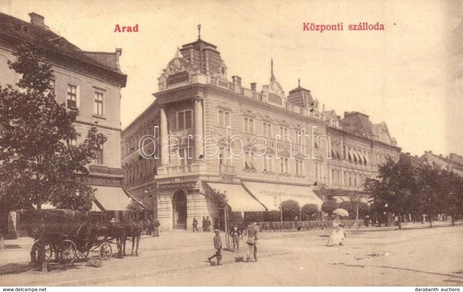 T2 Arad, Nagy Lajos Központi Szállodája, Bloch H. üzlete. W.L. 485. / Hotel, Shop - Unclassified