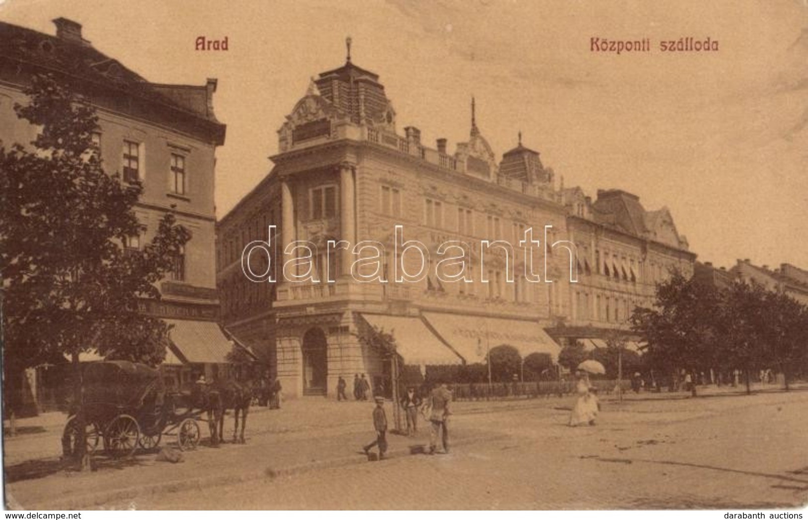 T2/T3 Arad, Központi Szálloda és Kávéház, Bloch H. üzlete, Nyomda. Kiadja Kerpel Izsó / Central Hotel And Café, Shops, P - Unclassified