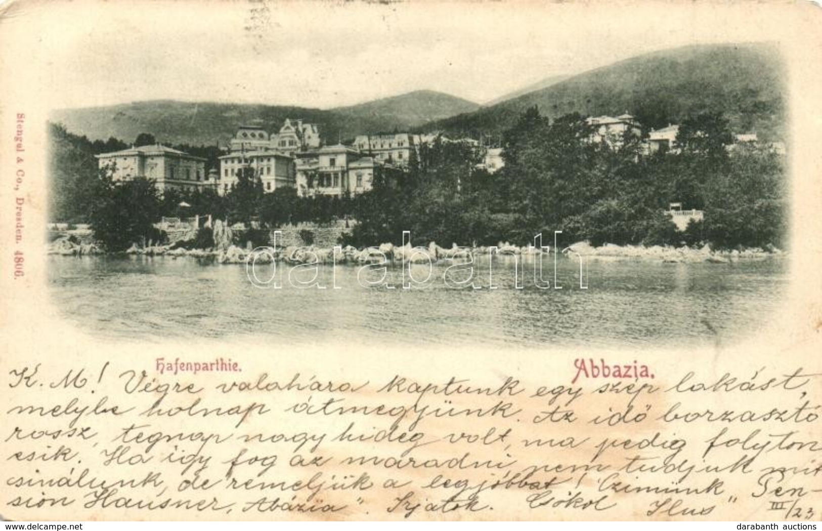 T2/T3 1899 Abbazia, Opatija; Hafen / Port (EK) - Unclassified