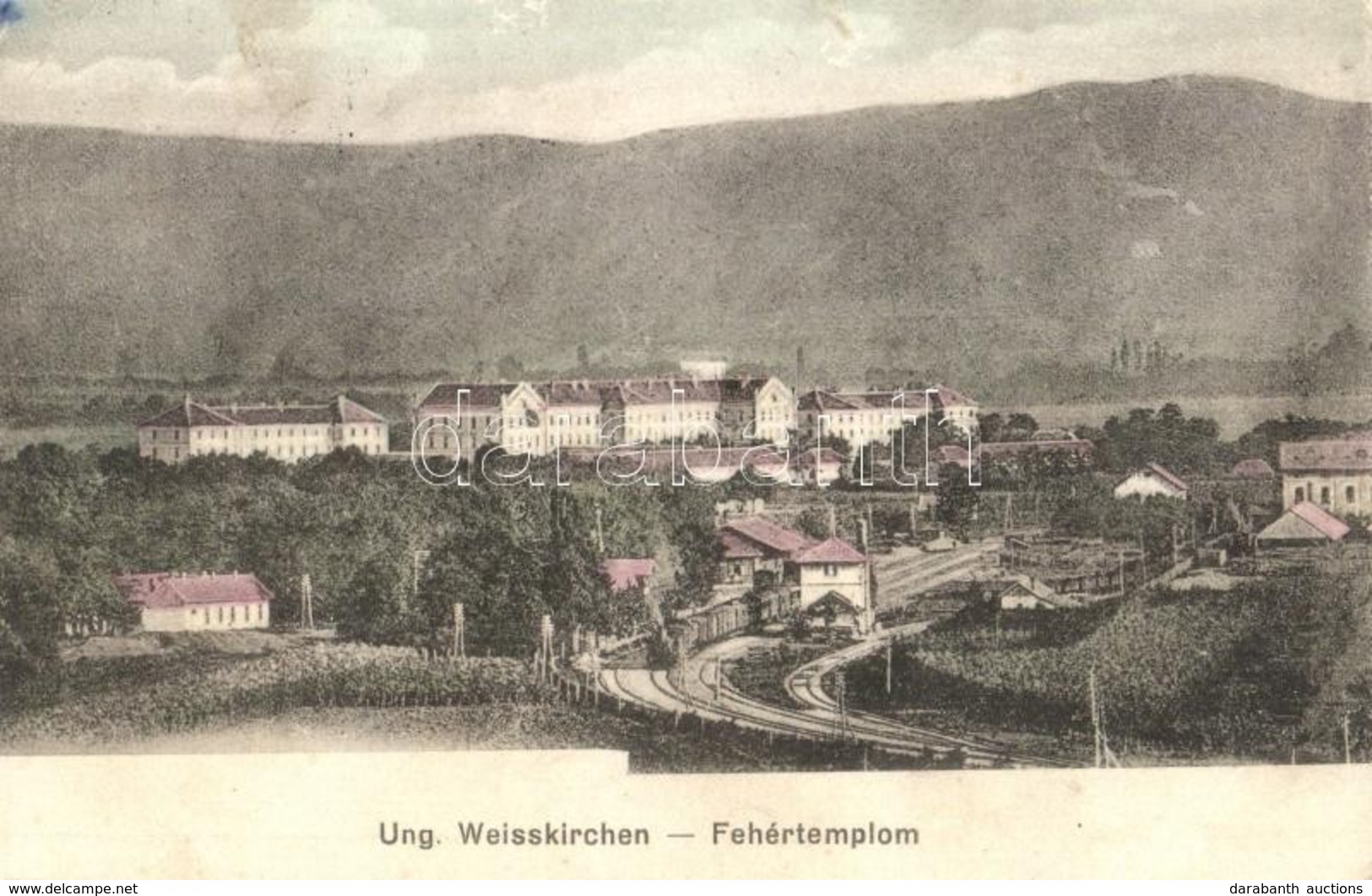T2/T3 Fehértemplom, Ung. Weisskirchen, Bela Crkva; Vasútállomás, G?zmozdony / Bahnhof / Railway Station With Locomotive  - Unclassified