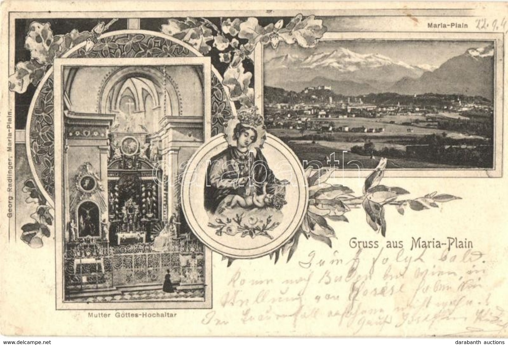 T2/T3 Maria Plain, Mutter Göttes-Hochaltar / Altar, Art Nouveau, Floral (fl) - Unclassified