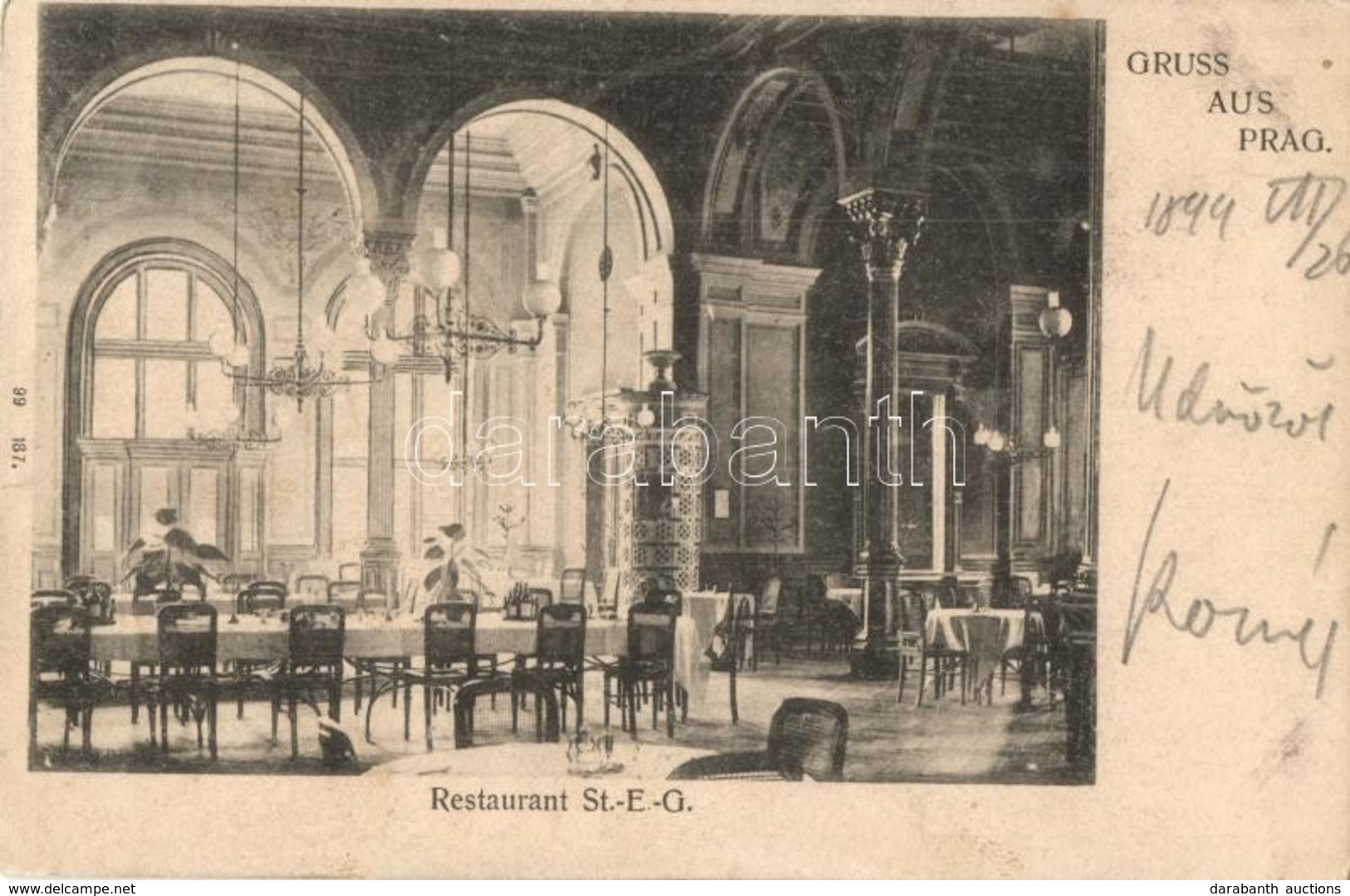 T2/T3 1899 Praha, Prag; Restaurant St.E.G. Interior - Unclassified