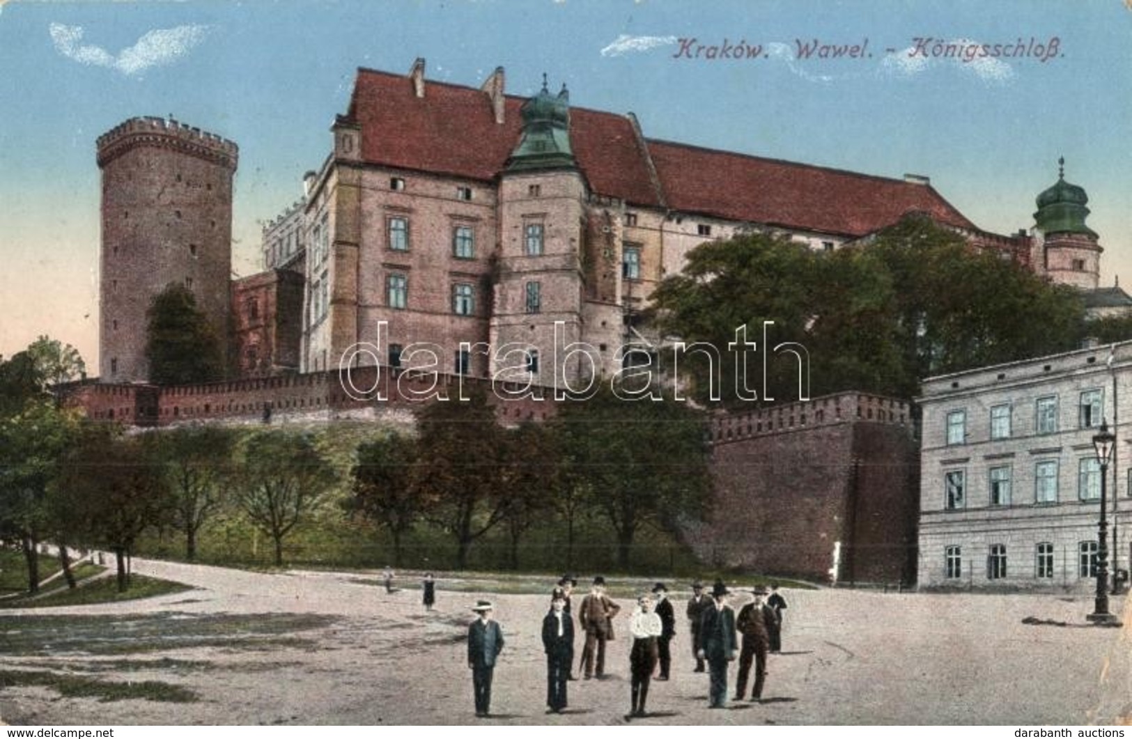T2/T3 Kraków, Krakau; Wawel / Köngisschloss / Royal Castle + K.u.K. Militärzensur Krakau (EK) - Unclassified