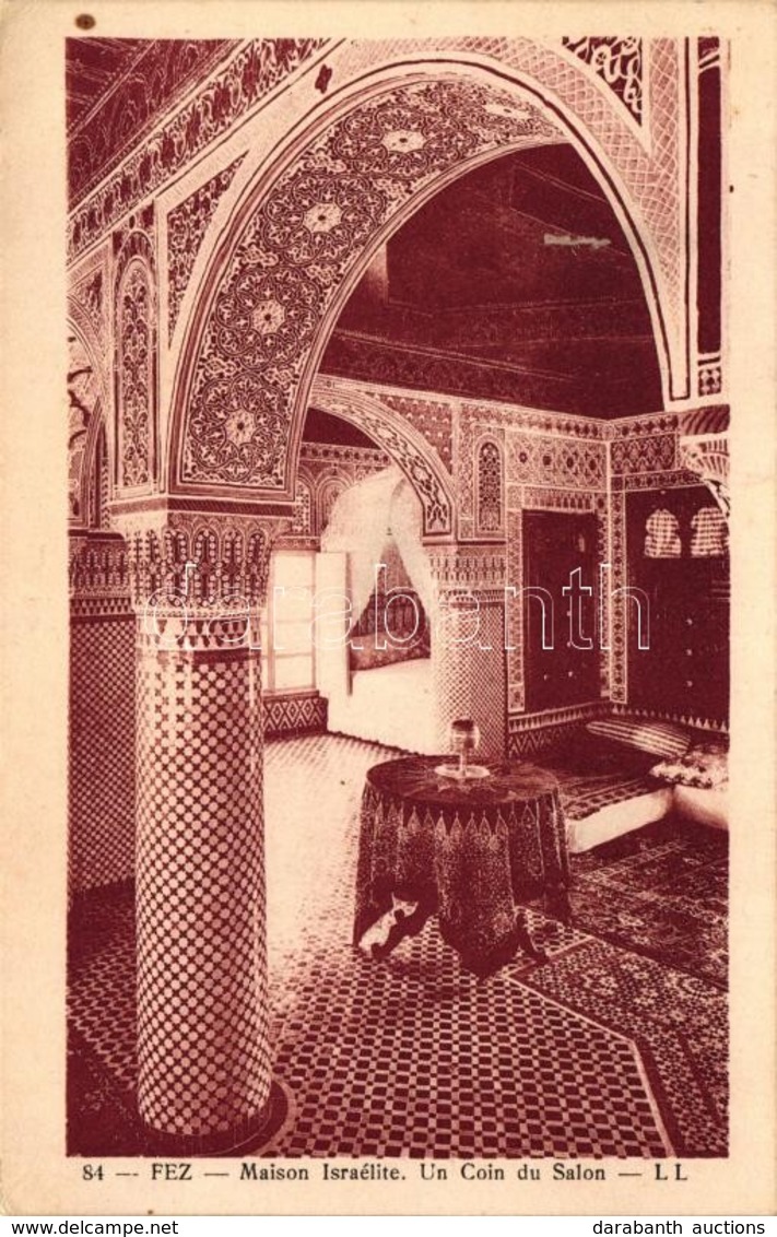 ** T2 Fes, Fez; Maison Izraelite. Un Coin Du Salon / Jewish Apartment  Interior - Unclassified