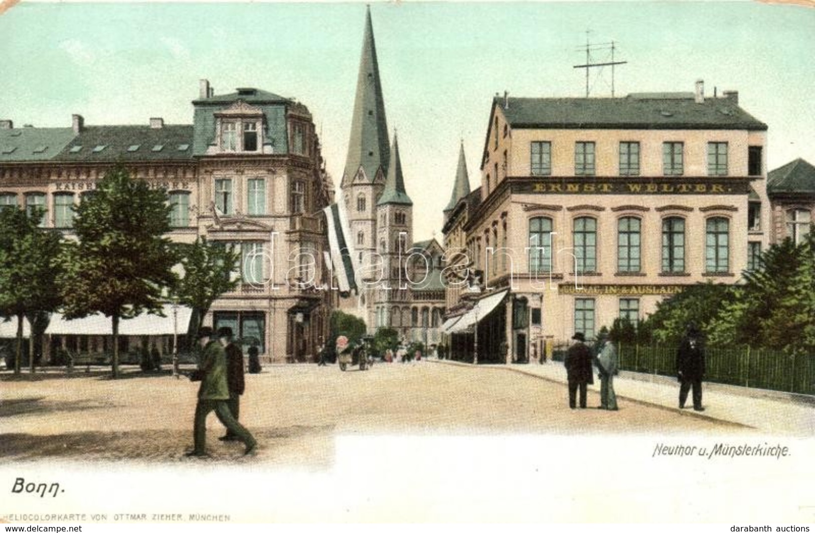 ** T2/T3 Bonn, Neuthor Und Münsterkirche / Street, Church, Ernst Welter's Hotel And Restaurant, Shops - Unclassified