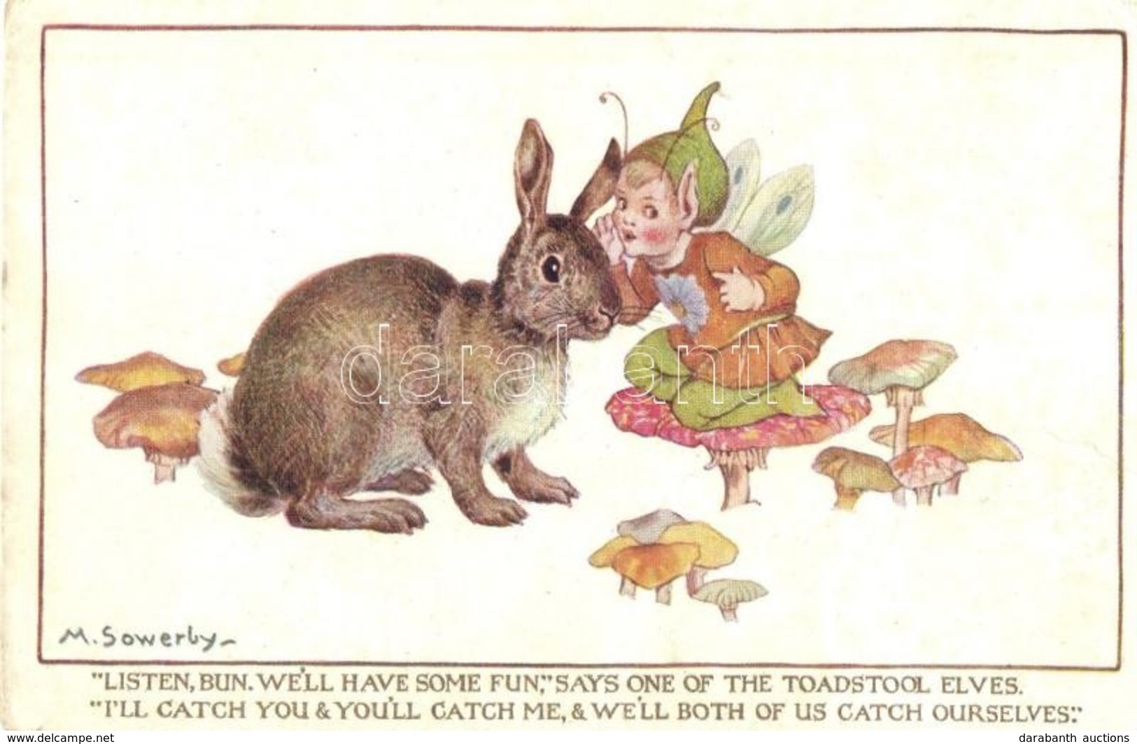 * T2/T3 Woodland Games. Listen Bun. / Rabbit With Fairy. Humphrey Milford S: Millicent Sowerby (EK) - Unclassified