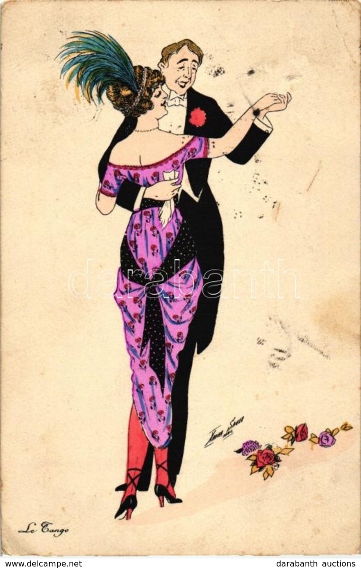 T3/T4 Le Tango, French Art Postcard, B.G. Paris No. 594, S: Xavier Sager (EB) - Unclassified