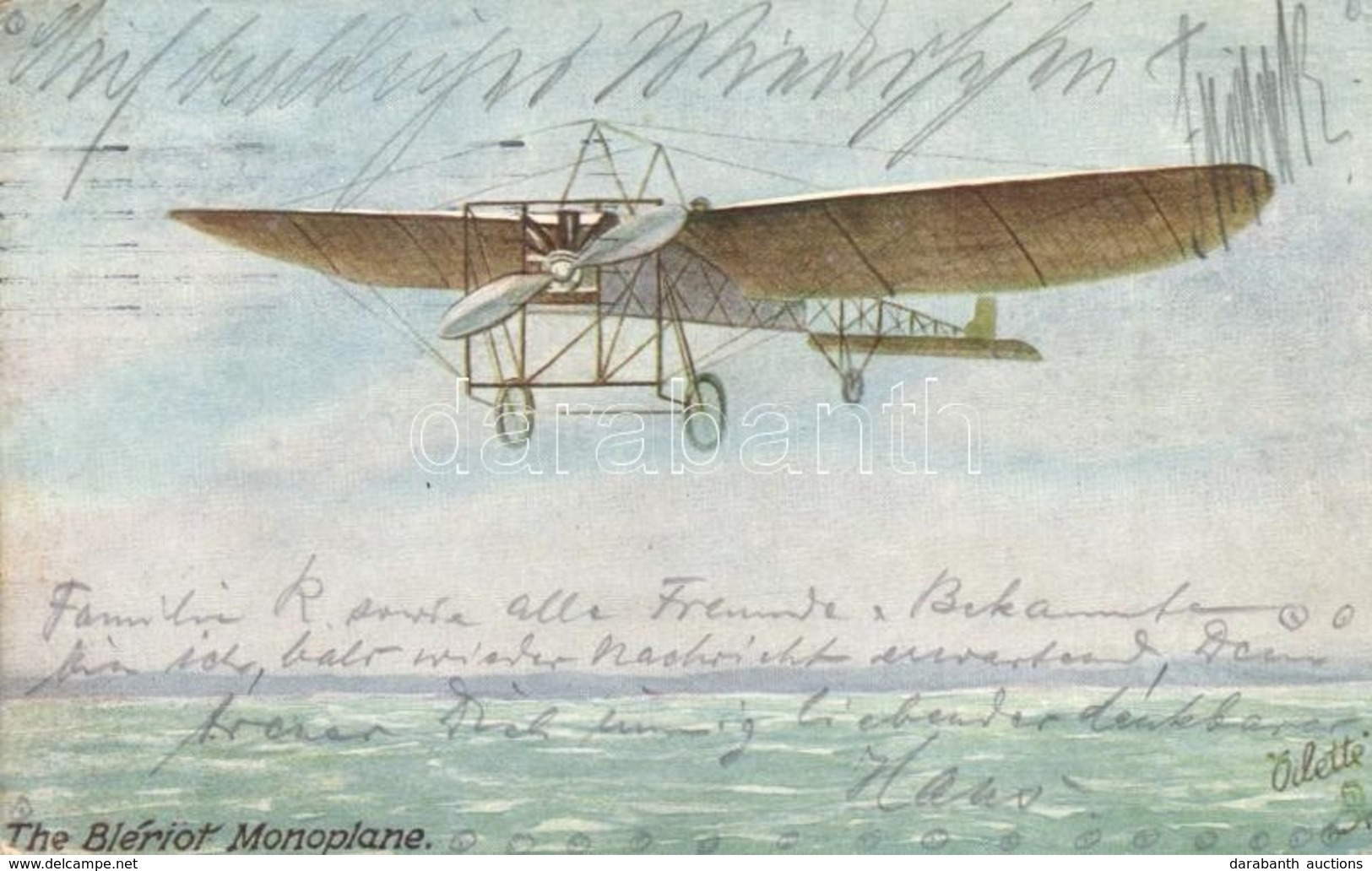 T2/T3 The Blériot Monoplane. Raphael Tuck & Sons' Oilette Postcard 9943. Famous Airplanes Series (EK) - Unclassified