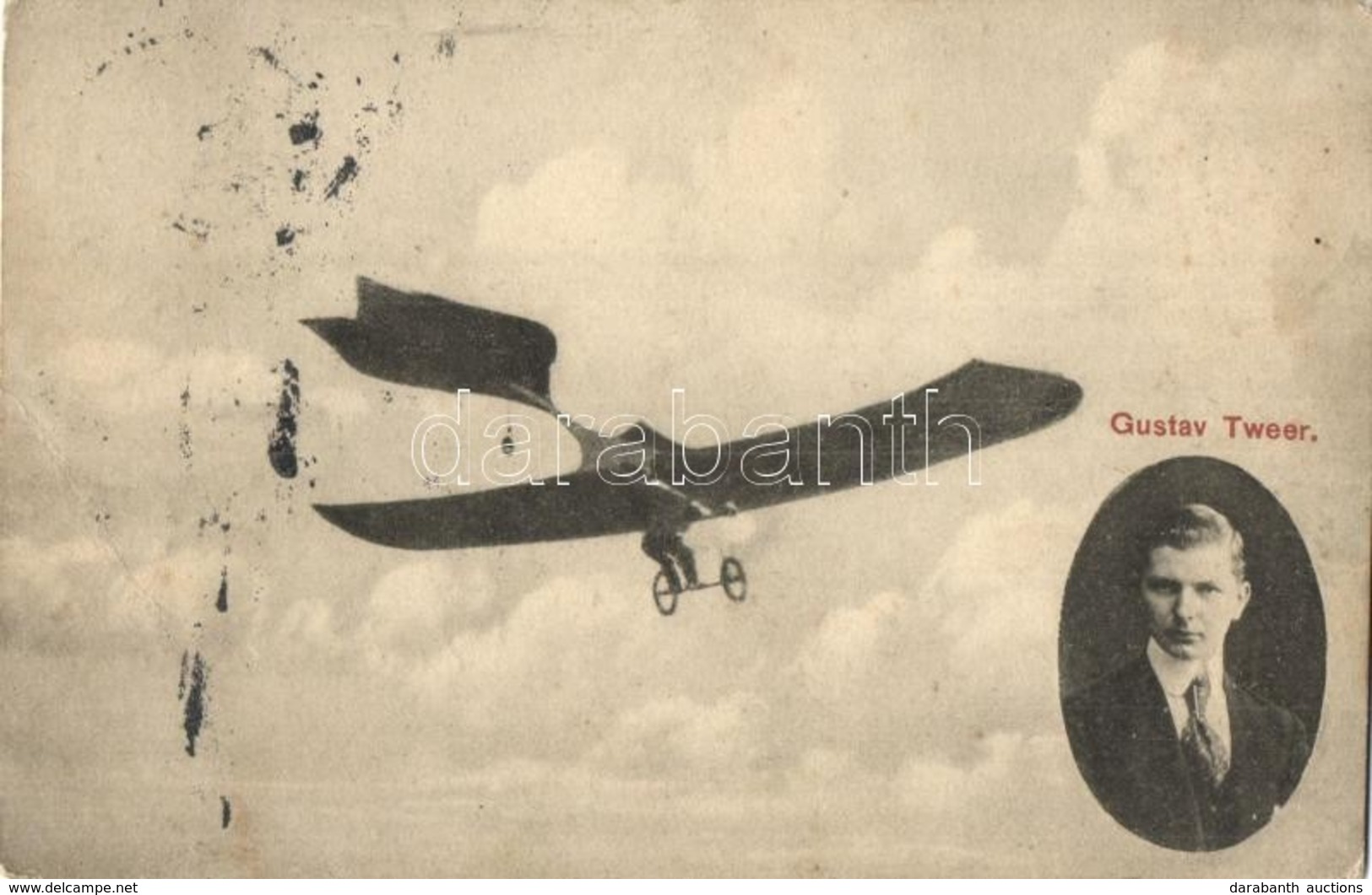 ** 2 Db RÉGI Repül?s Motívumlap; Lindbergh és Gustav Tweer / 2 Pre-1945 Aircraft Motive Postcards; Lindbergh And Gustav  - Unclassified