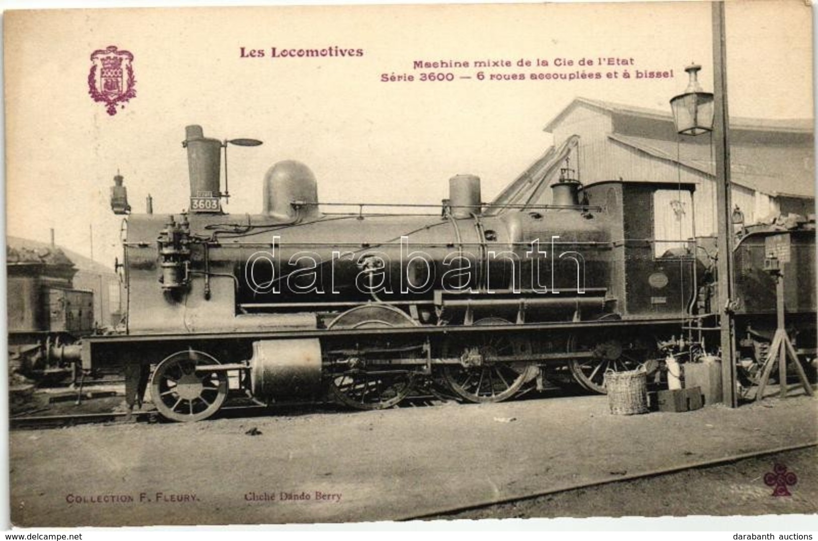 ** T1 Les Locomotives, Machine Mixte De La Cie De L'Etat, Serie 3000, 6 Roues Aecouplées Et A Bissel / French Locomotive - Unclassified