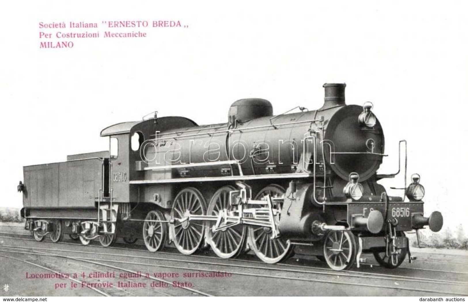 ** T1/T2 Locomotiva A 4 Cilindri Eguali A Vapore Surriscaldato Per Le Ferrovie Italiane Dello Stato / 4-cylinder Locomot - Non Classificati
