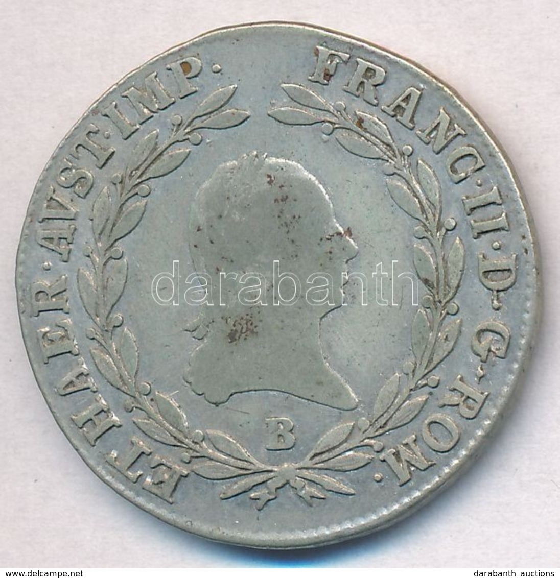 1805B 20kr Ag 'Ferenc' (6,45g) T:2- Ph.
Huszár: 1967, Unger III.: 1376.a - Unclassified