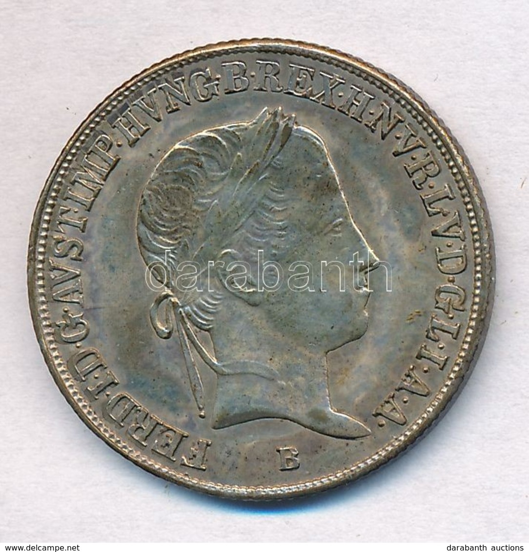 1847B 20Kr Ag 'V. Ferdinánd' T:1-,2 Juszt., Patina - Unclassified