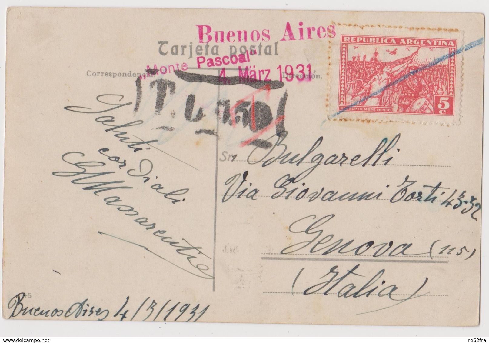 Buenos Aires Avenida Alvear E Hipodromo, Argentina - F.p. Fotografica - Anni '1920 - Argentine