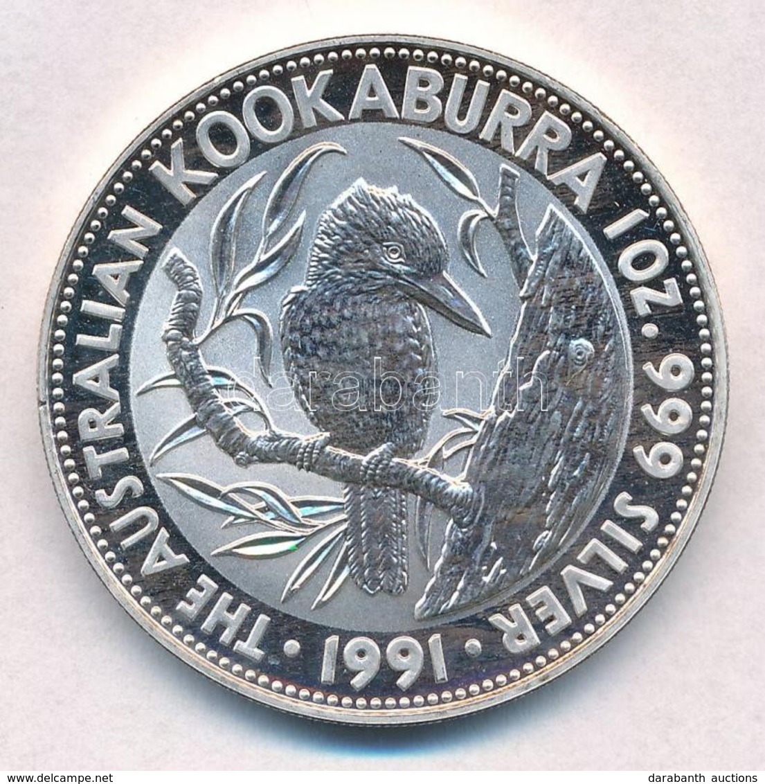 Ausztrália 1991. 5$ Ag 'Kacagójancsi' T:1 (eredetileg PP)
Australia 1991. 5 Dollars Ag 'Kookaburra' C:UNC (originally PP - Unclassified