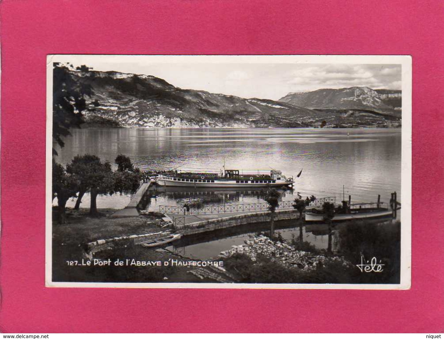 73 Savoie, Aix-les-Bains, Le Port De L'Abbaye D'Hautecombe, Animée, 1952, (Télé) - Aix Les Bains