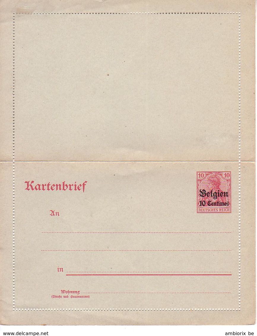 Carte Lettre - Kartenbrief - German Occupation