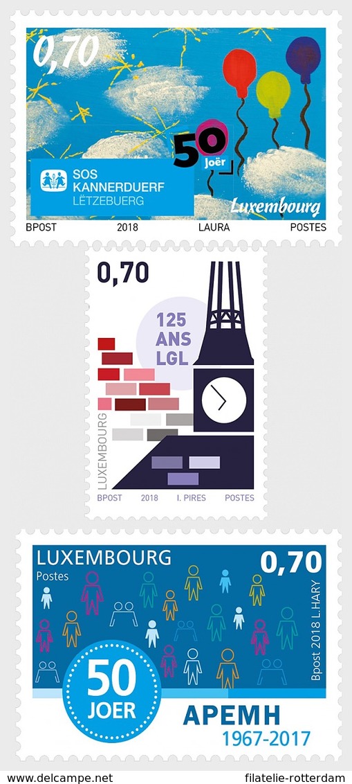 Luxemburg / Luxembourg - Postfris / MNH - Complete Set Commemoratives 2018 - Neufs