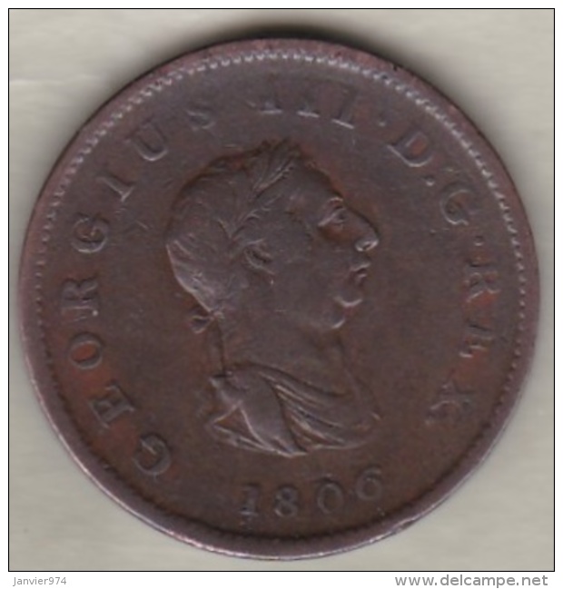 Grande-Bretagne . Half Penny 1806 . George III - B. 1/2 Penny