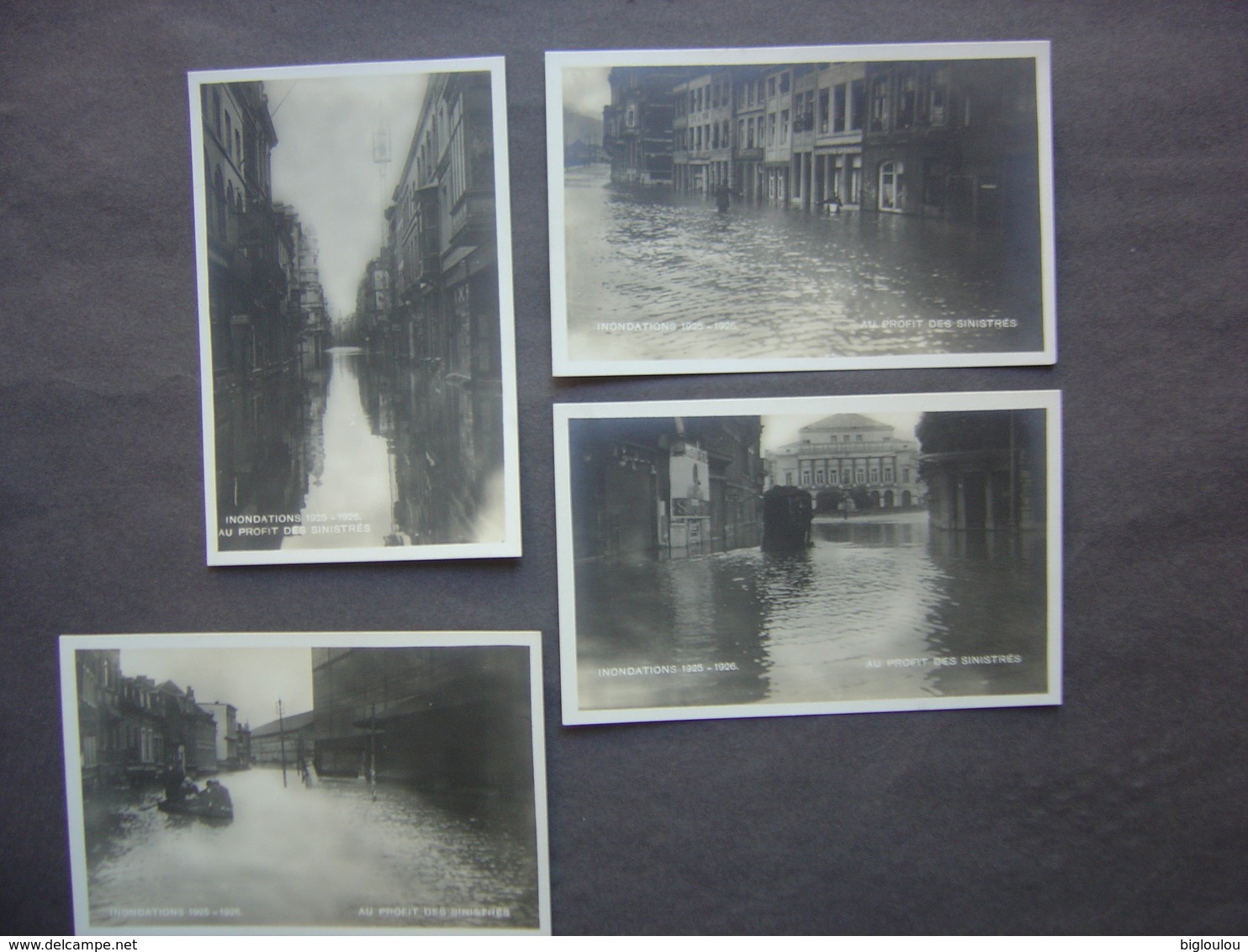 Lot De 4 Cartes -  LIEGE - Inondations De 1925 - 1926 - Liege