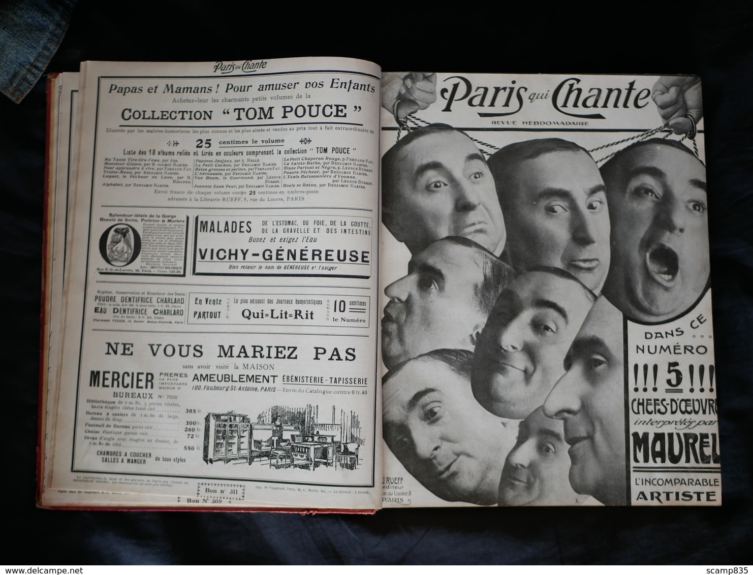 Paris qui chante . année 1909 reliée.