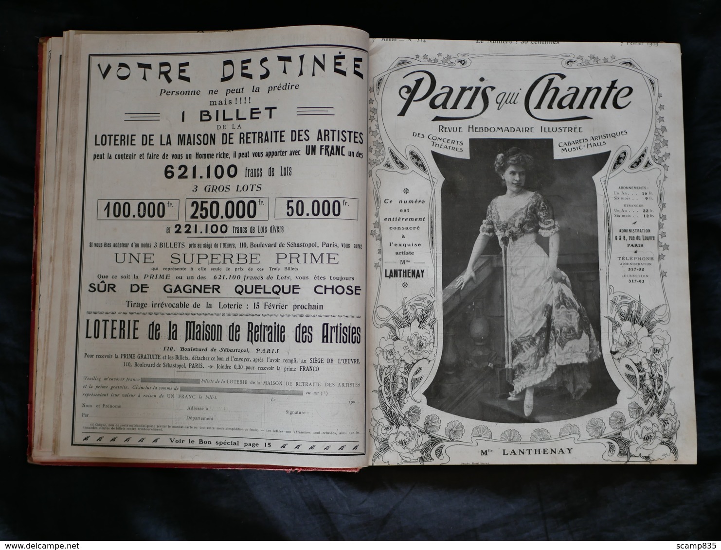 Paris qui chante . année 1909 reliée.