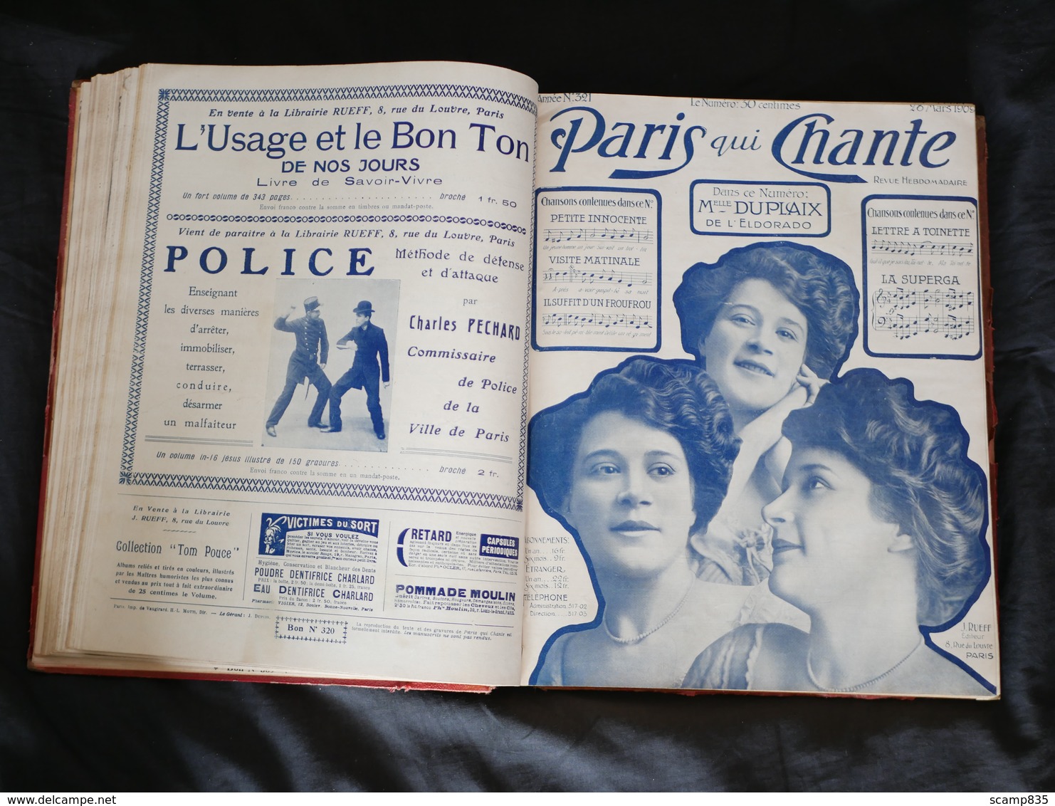 Paris qui chante . année 1909 reliée.