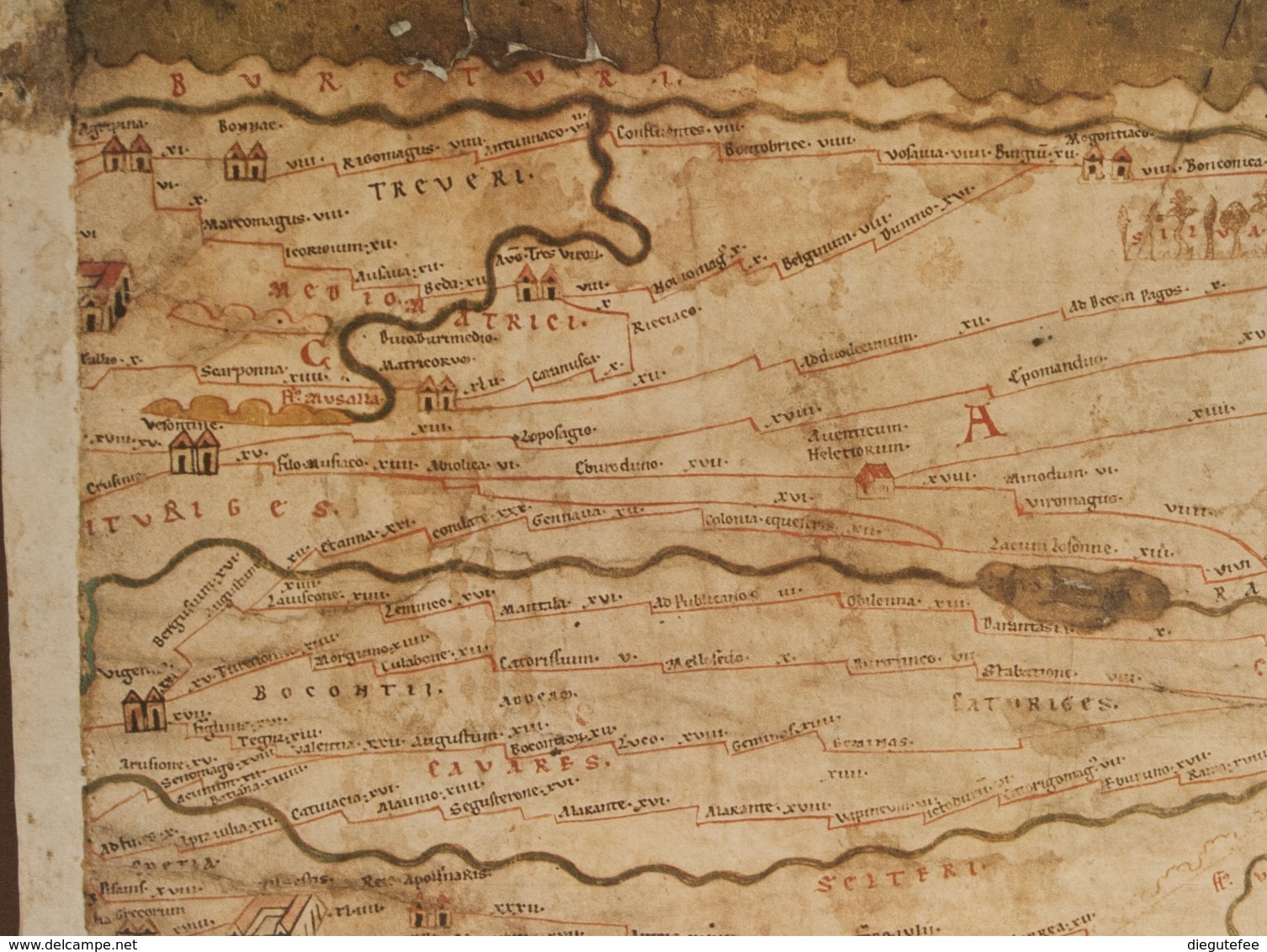 FAKSIMILE RÖMERSTRASSEN TABULA PEUTINGERIANA BLATT 3 RHEINL. CODEX VINDOBONENSIS - Geographical Maps