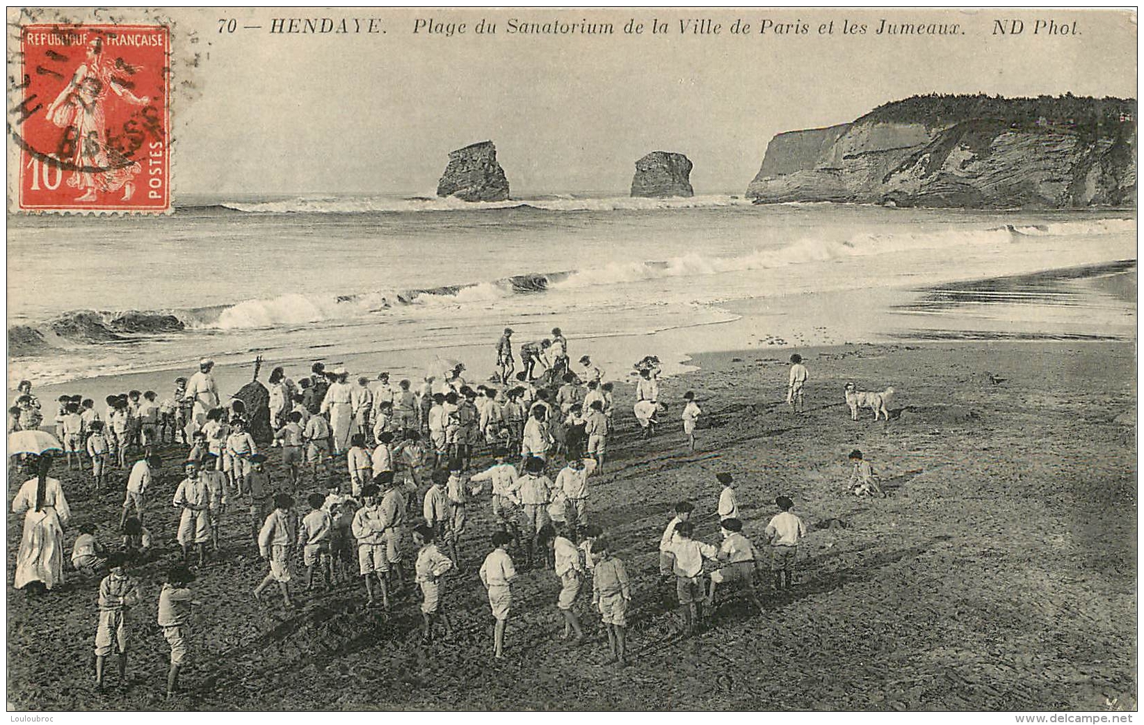 HENDAYE PLAGE DU SANATORIUM DE LA VILLE DE PARIS ET LES JUMEAUX - Hendaye