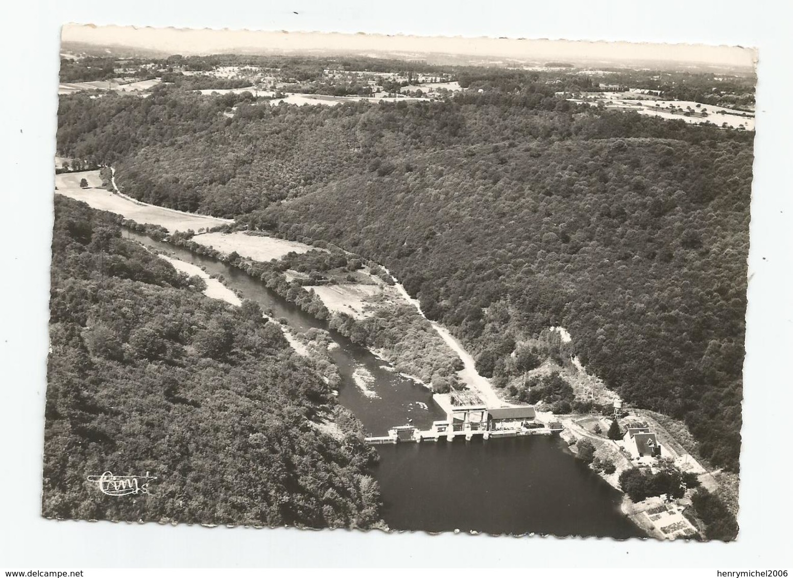 87 Haute Vienne St Priest Taurion Barrage De Chauvan Vue Aérienne 1956 - Saint Priest Taurion