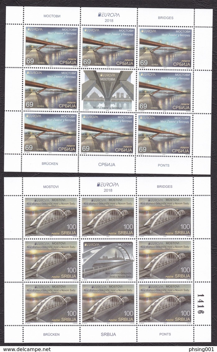 Serbia 2018 Europa CEPT Bridges Architecture Bruecken Ponts Mini Sheet MNH - 2018