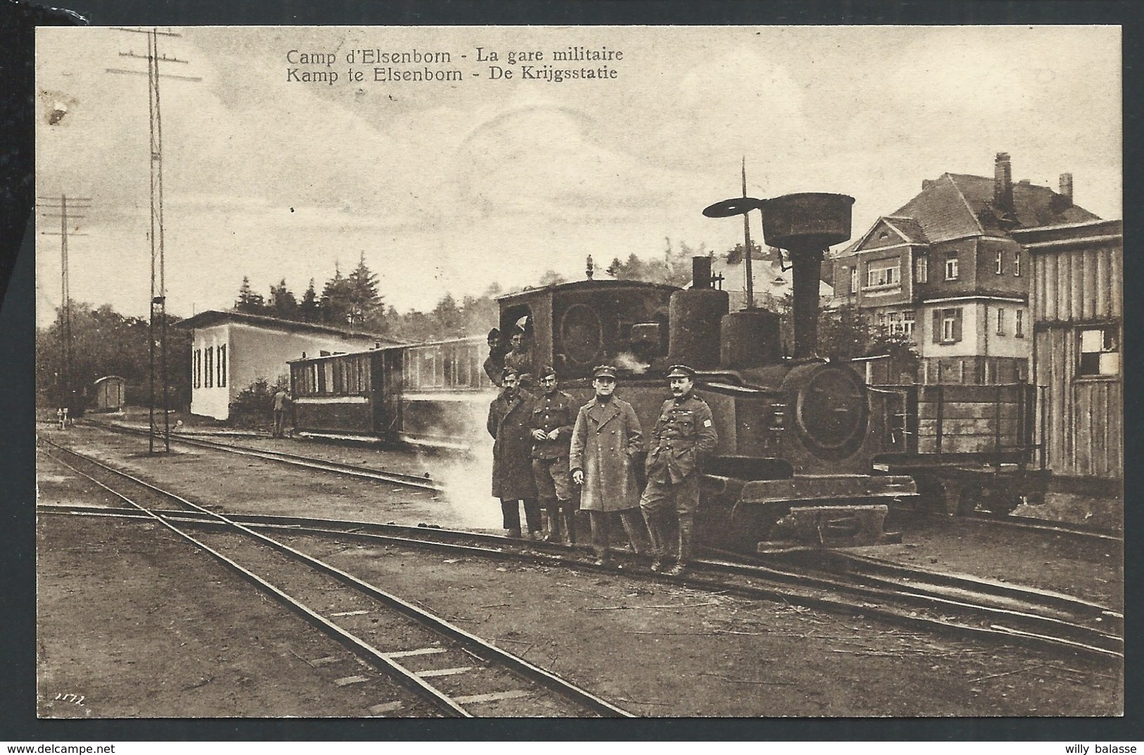 +++ CPA - Militaria - CAMP D'ELSENBORN - La Gare Militaire - Krijgsstatie - Train  Trein - Cachet Taxe 1922  // - Butgenbach - Butgenbach