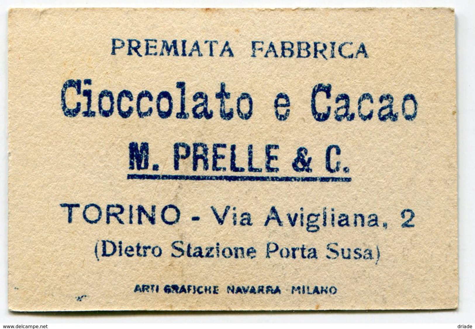 FIGURINA CROMO MILANO PIAZZA DUOMO PUBBLICITA FABBRICA CIOCCOLATO E CACAO M. PRELLE TORINO - Autres & Non Classés