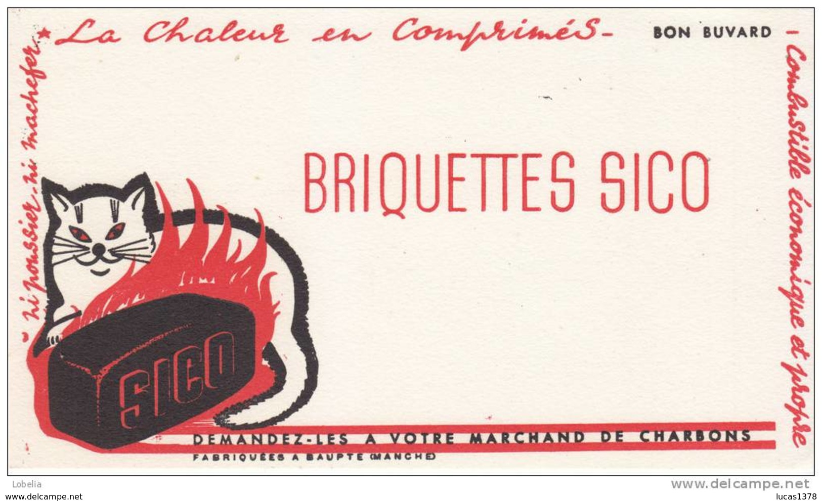 BRIQUETTES SICO Combustible Economique Charbon CHAT - Öl & Benzin