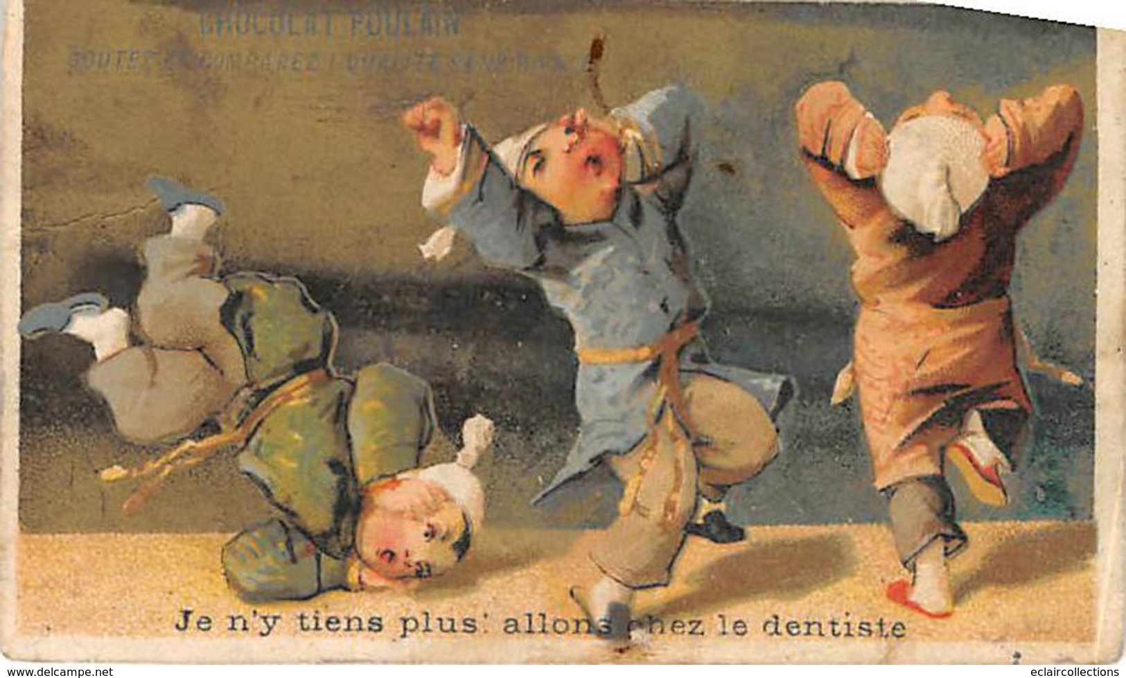 Théme:  Métier.  Dentiste. Image Chocolat Poulain  10x6.5     (voir Scan) - Autres & Non Classés