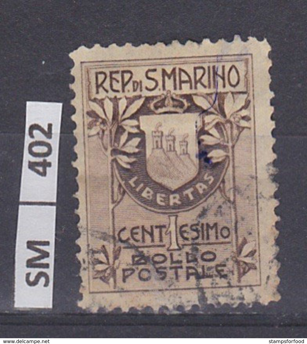 SAN MARINO   1910	Stemma, 1 Cent Usato - Used Stamps