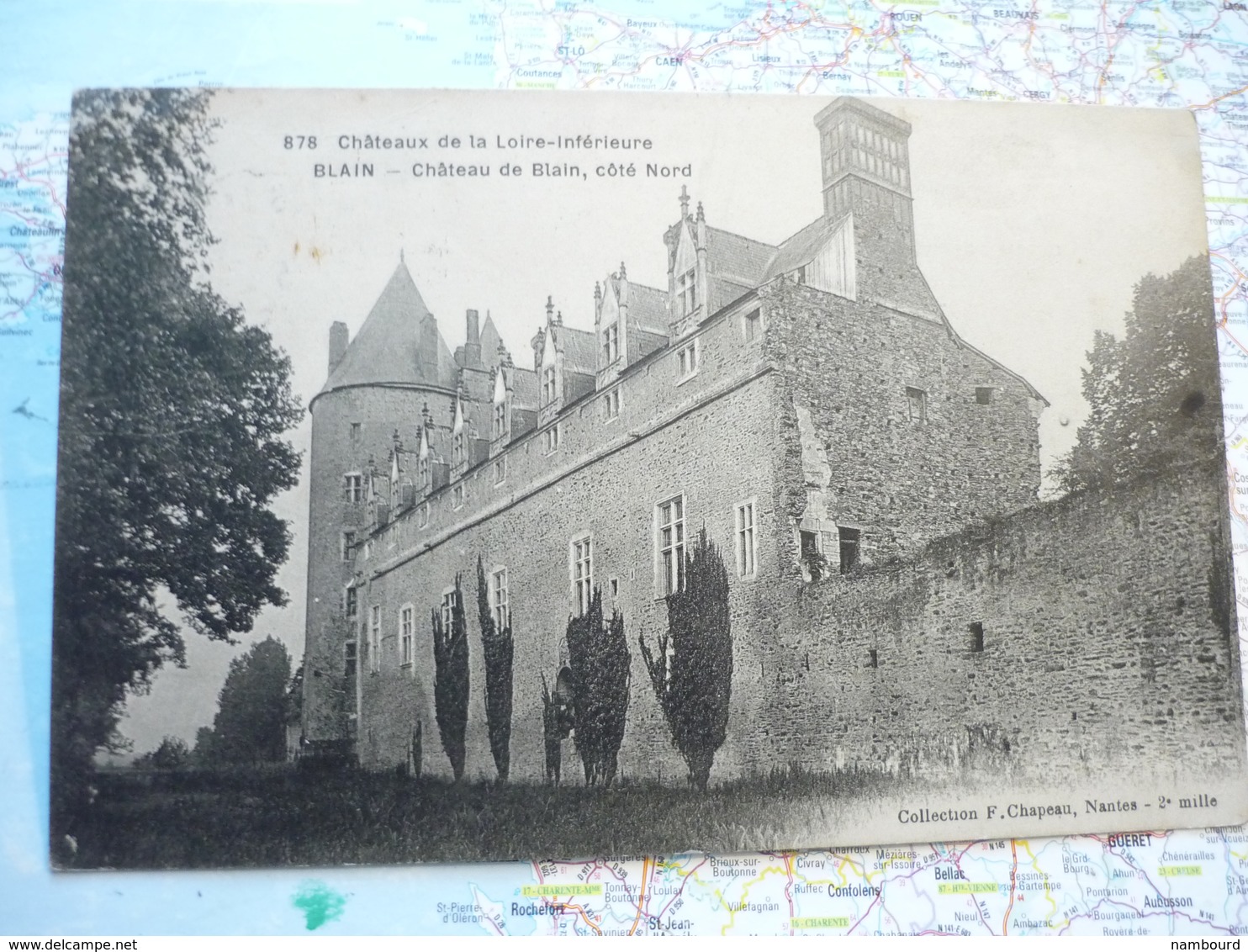 Cachet Rond 91-e Régiment D'infanterie 16/07/1915 Sur CP Château De Blain - 1. Weltkrieg 1914-1918