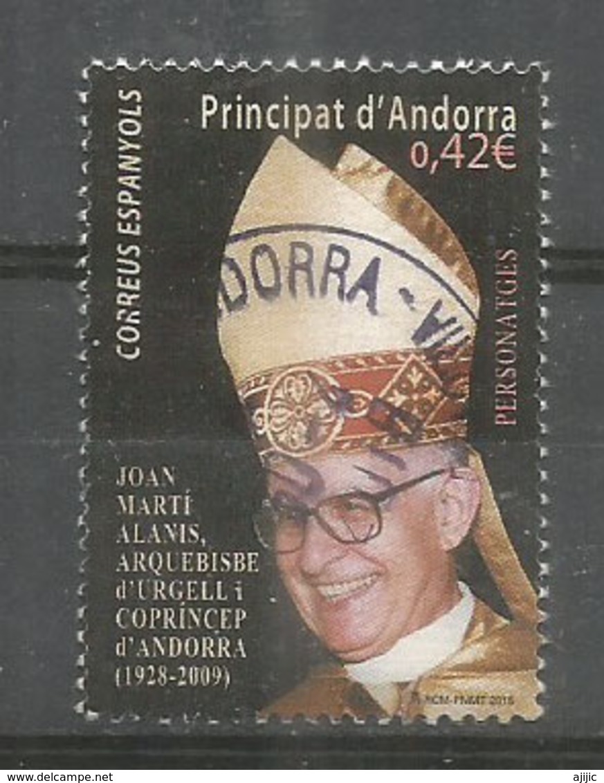 ANDORRA. Archeveque De La Seu D'Urgell, Co-prince, Un Timbre Oblitere,1 Ere Qualite - Oblitérés
