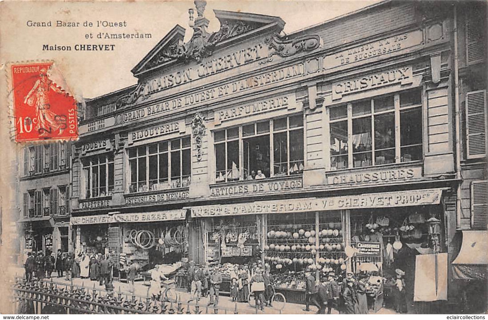 Théme:  Métier.Commerce. Droguerie. Quincaillerie. Paris 8 Ou 9 Eme Chervet Bazar De L'Ouest Et D'Amsterdam  (voir Scan) - Autres & Non Classés