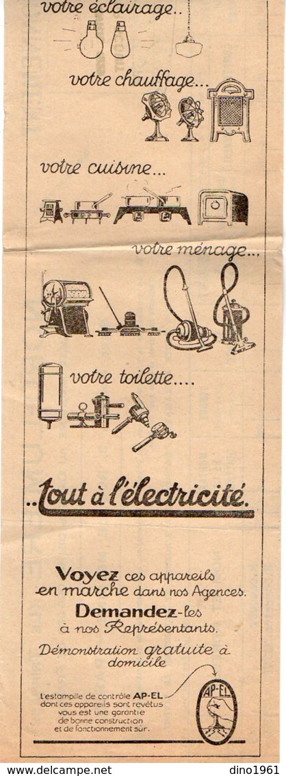 VP11.988 - Electricité - Lampe - Quittance d'Abonnement NORD - LUMIERE ( Le Triphasé ) X 2