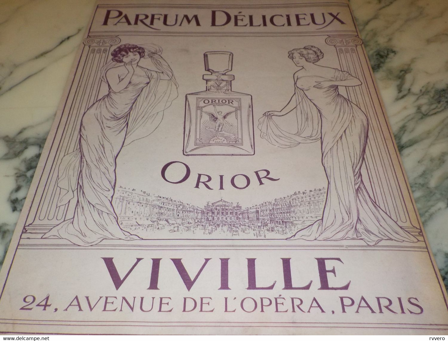 ANCIENNE PUBLICITE  PARFUM  ORIOR DE VIVILLE 1914 - Other & Unclassified