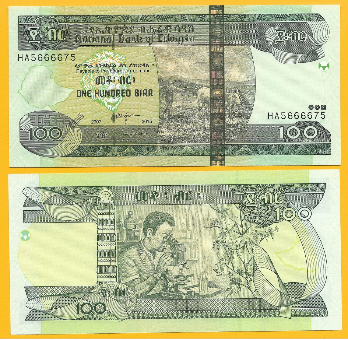 Ethiopia 100 Birr P-52 2015 UNC - Ethiopie