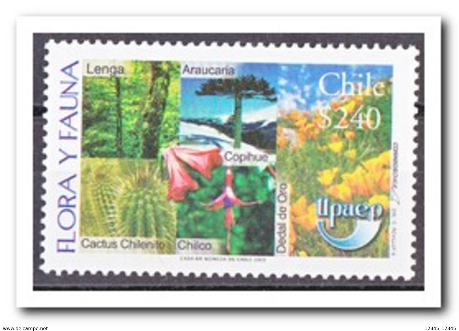 Chili 2003, Postfris MNH, Flowers, Trees, Cacti - Chili