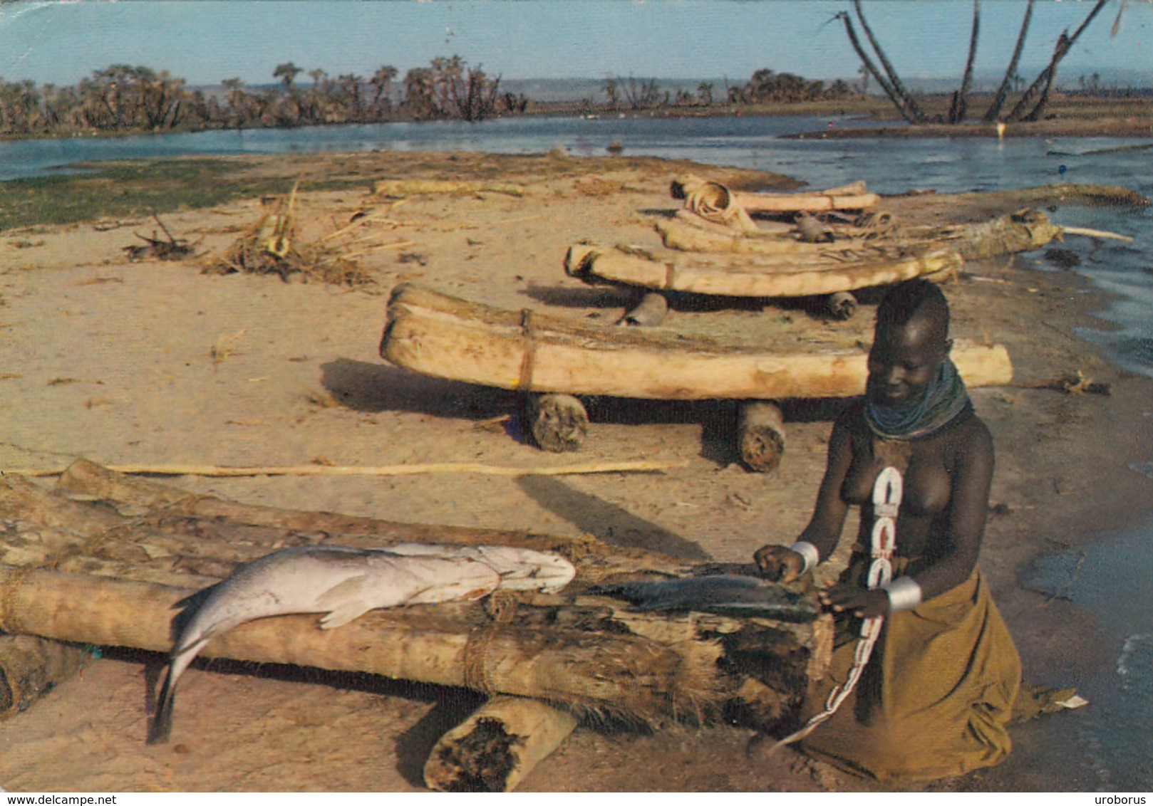 UGANDA - Turkana - Cutting Up The Catch By The Fishing Boats - Uganda