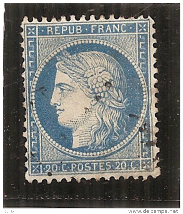 Cérés N° 37 - 20 Cts - Bleu TTB - 1870 Siege Of Paris