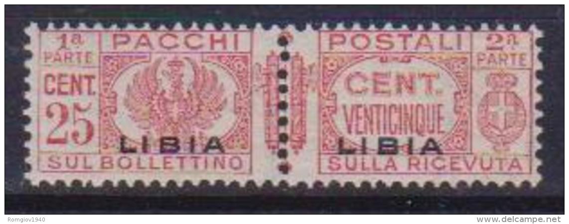 COLONIE ITALIANE LIBIA 1927-37 PACCHI POSTALI SASS. 15  MLH VF - Libia