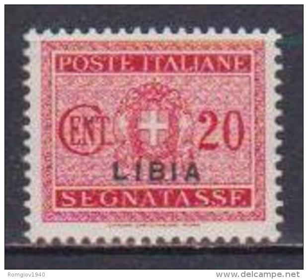 COLONIE ITALIANE LIBIA 1934  SEGNATASSE SOPRASTAMPATI SASS. 14 MLH VF - Libye