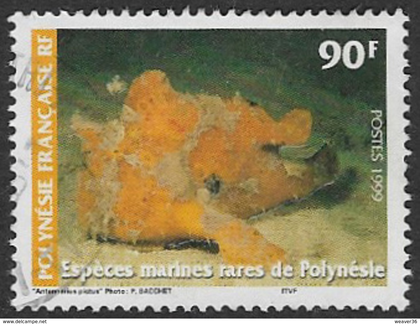 French Polynesia SG843 1999 Marine Life 90f Good/fine Used [37/30697/7D] - Used Stamps