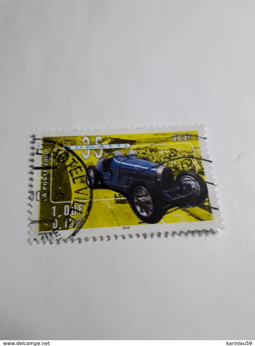 Timbre France N°3317 Voitures Anciennes Philexjeunes De 2000 - Bugatti 35 Oblitéré - Used Stamps